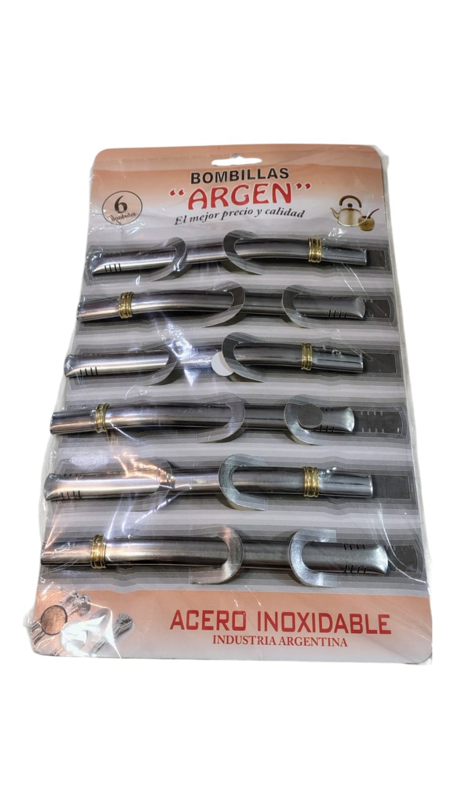 BOMBILLA ACERO PLANA X1