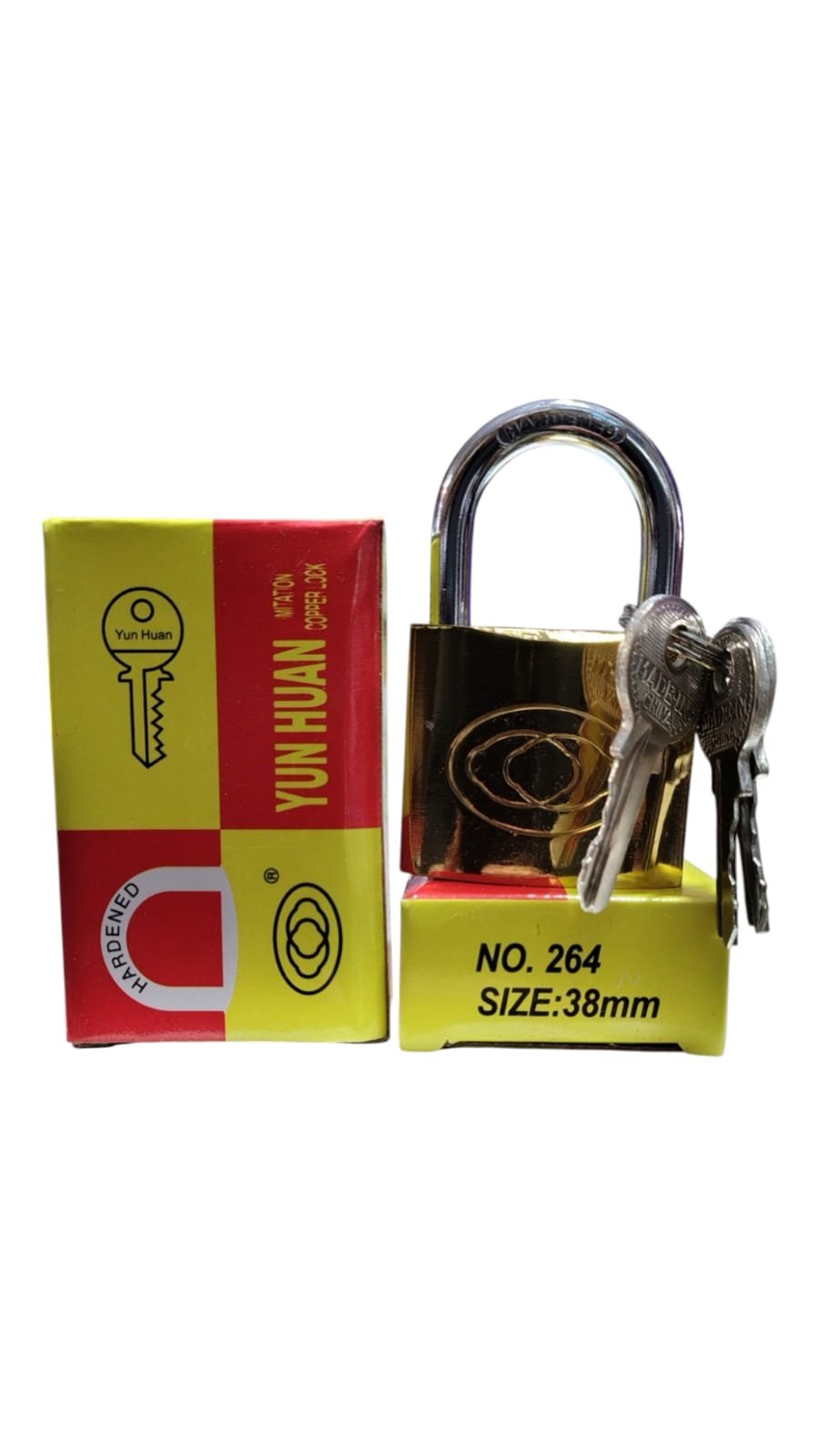 CANDADO 38 MM DORADO