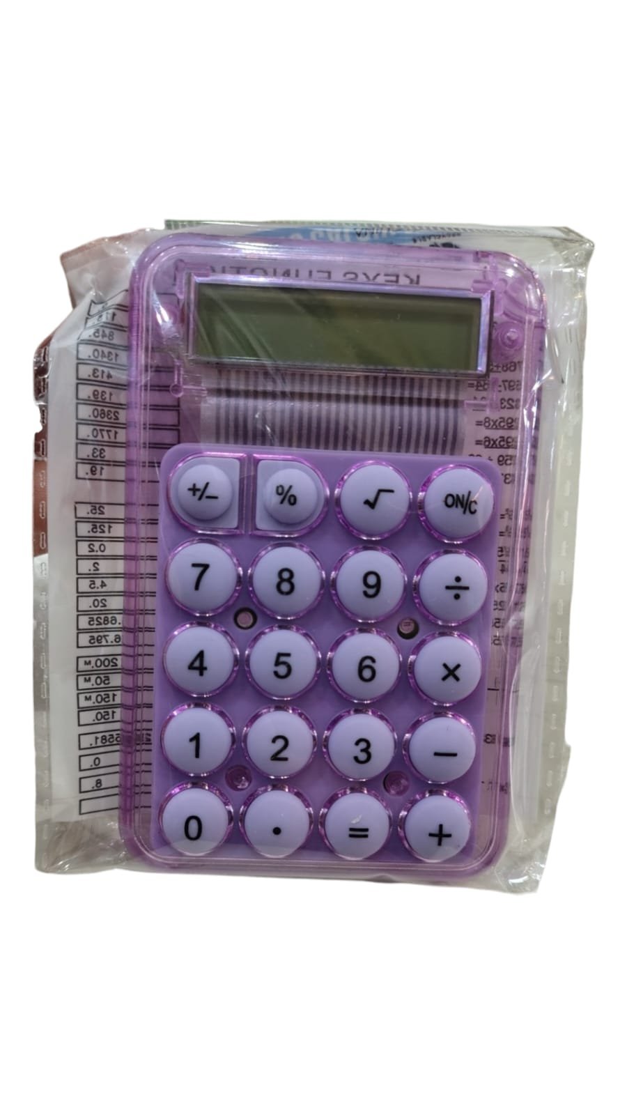 CALCULADORA MINI TRANSPARENTE