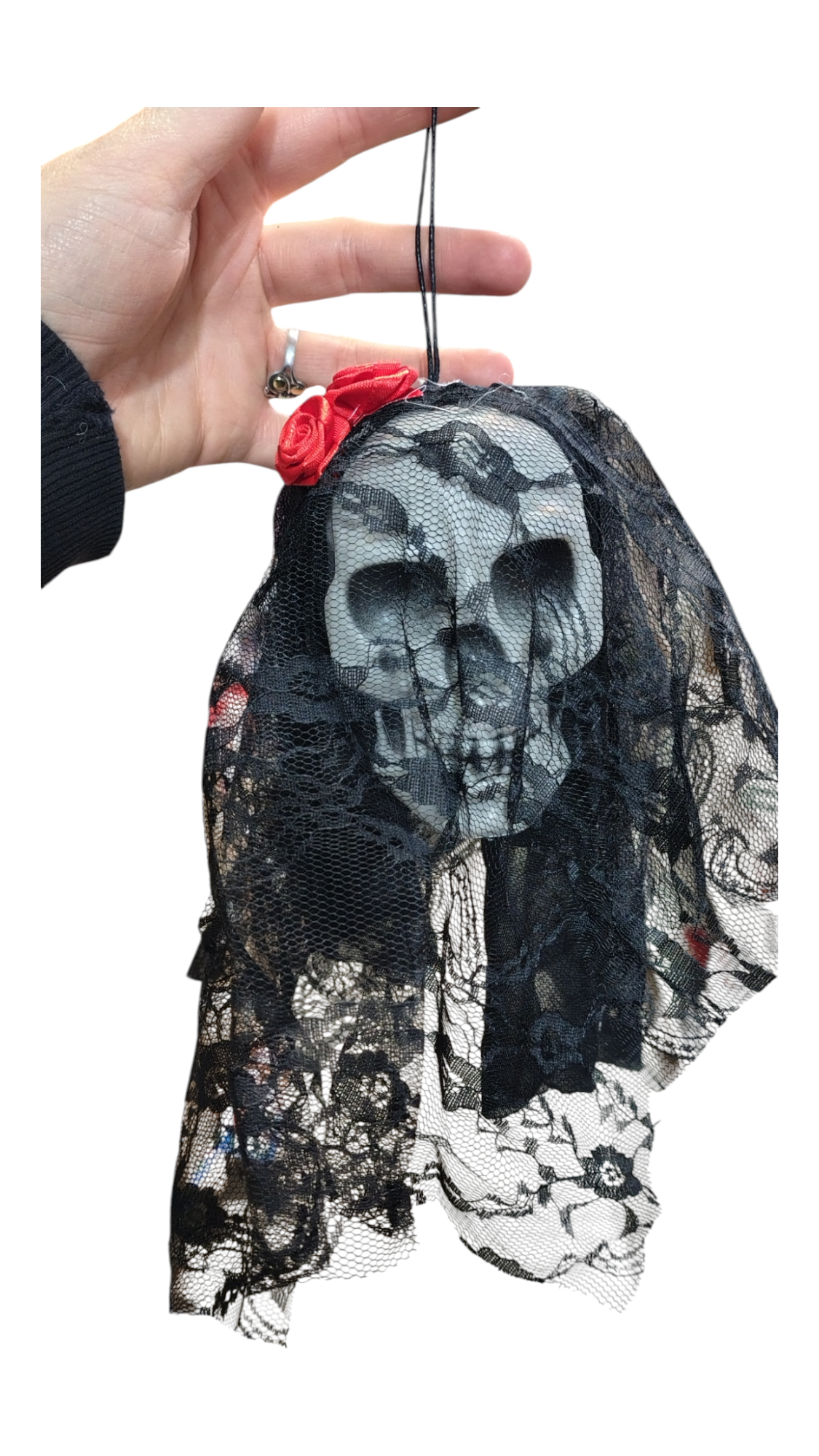 Cabeza colgante con sangre