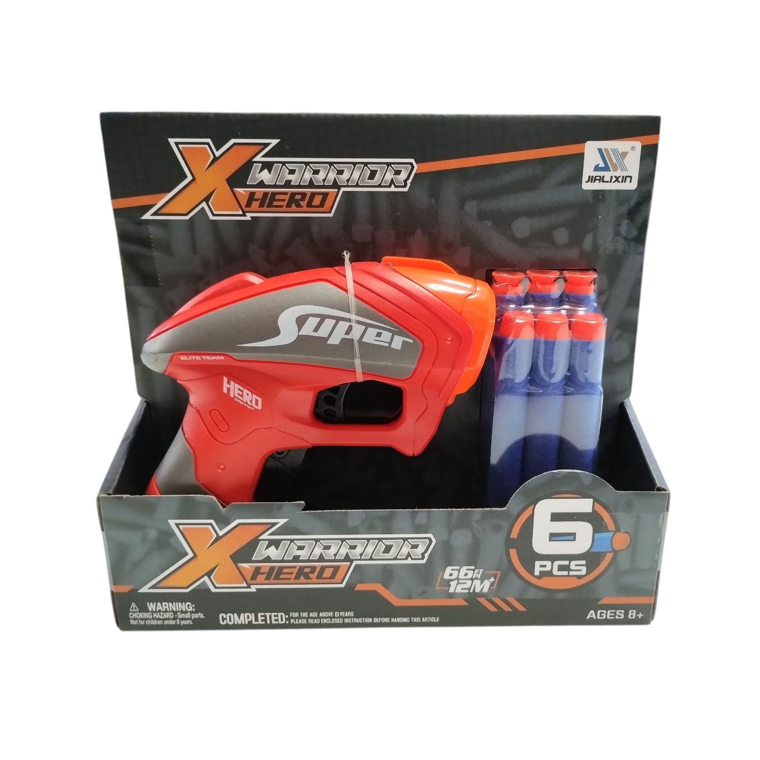 PISTOLA NERF 6 DARDOS X WARRIOR HERO